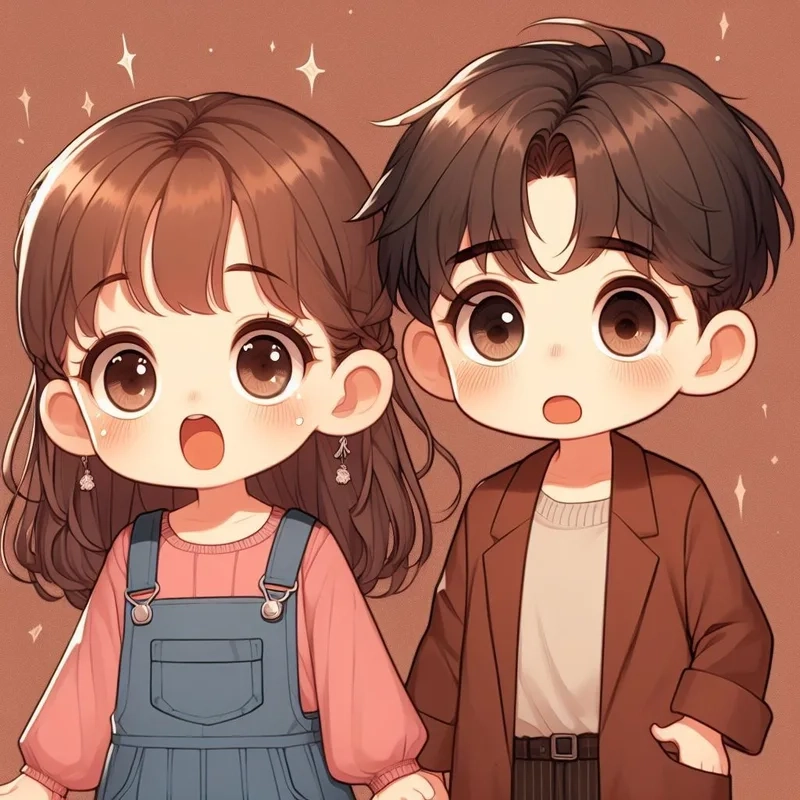 Hình hình chibi đôi siêu dễ thương làm ai cũng mê