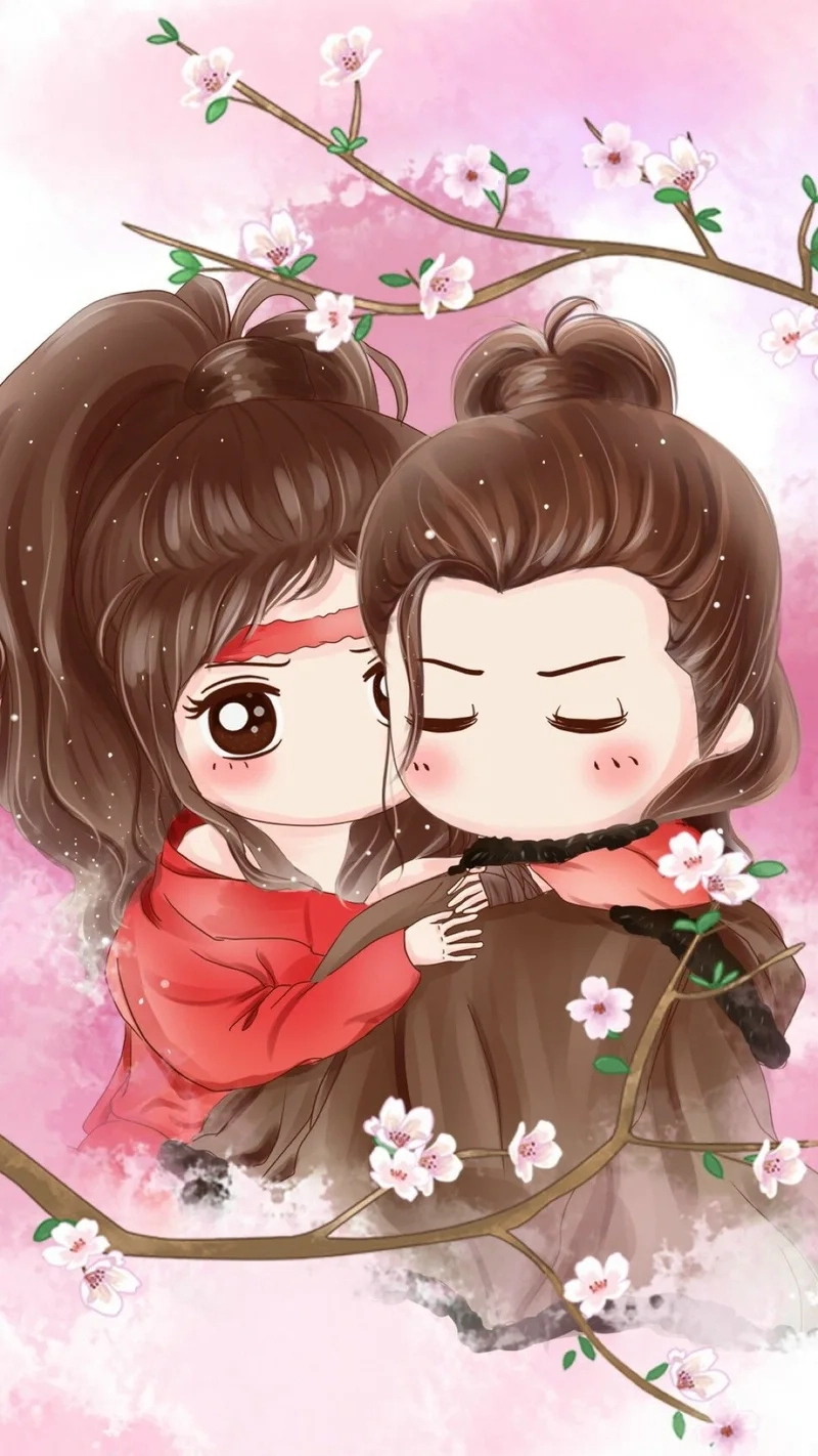 Tải ngay bộ hình cặp đôi chibi cute hot trend mạng xã hội