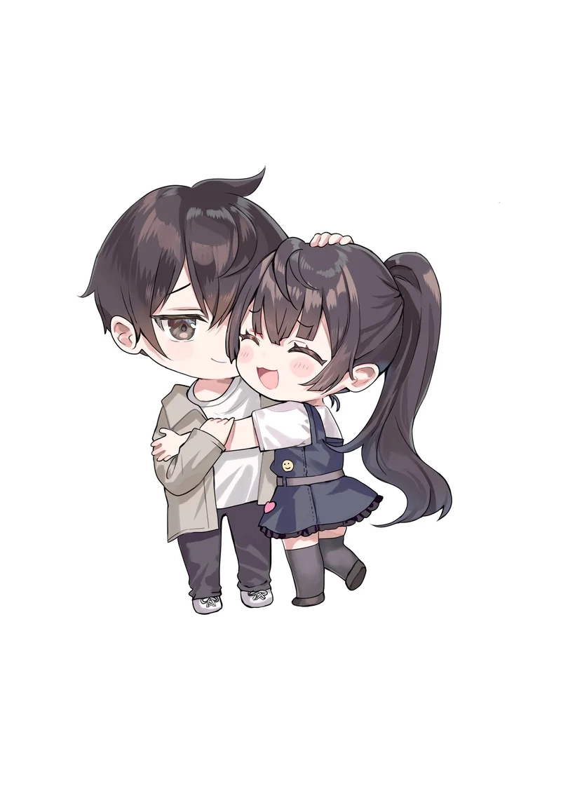 Bộ sưu tập hình vẽ cặp đôi chibi dễ thương khiến tim tan chảy