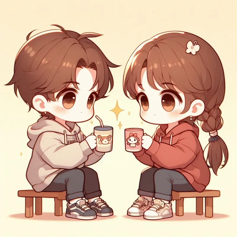 Tìm ngay hình ảnh chibi cặp đôi dễ thương cho ảnh bìa Facebook