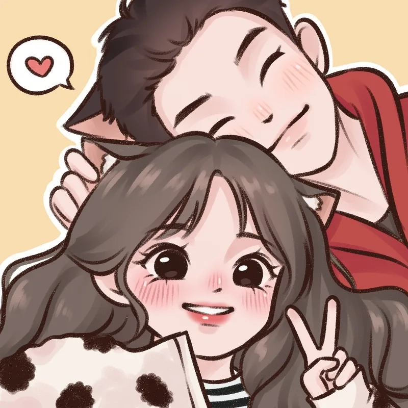 Bộ ảnh anime chibi cặp cực xinh miễn phí tải về