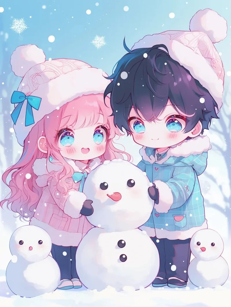 Top trend ảnh chibi đôi dễ thương khiến ai cũng mê