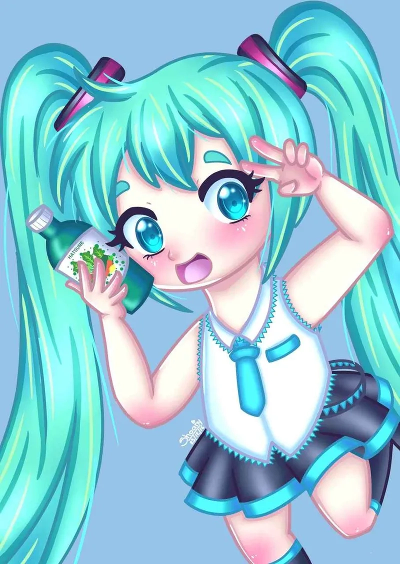 Miku cinnamoroll chibi mang đến sự kết hợp dễ thương và ngọt ngào