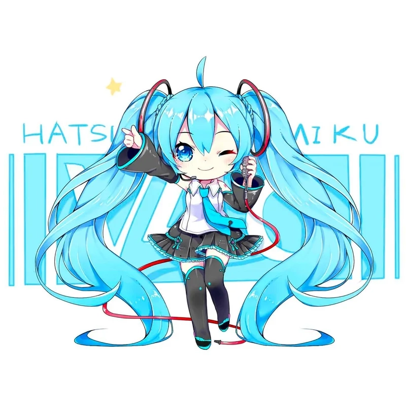 Cute chibi miku làm bừng sáng ngày của bạn