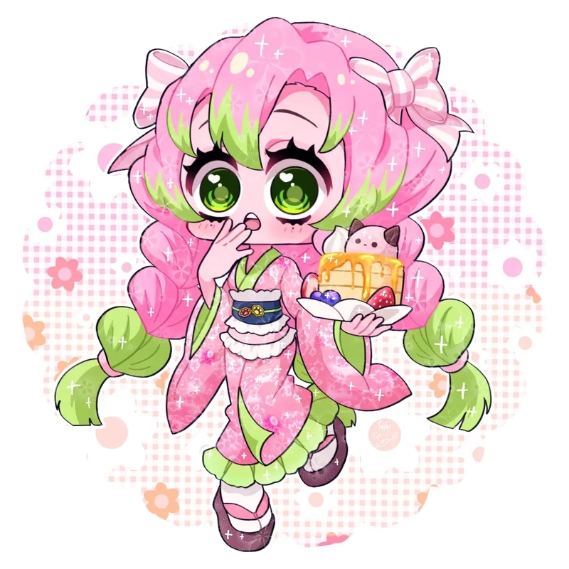 Vẻ đẹp của mitsuri kanroji chibi làm ai cũng mê mẩn