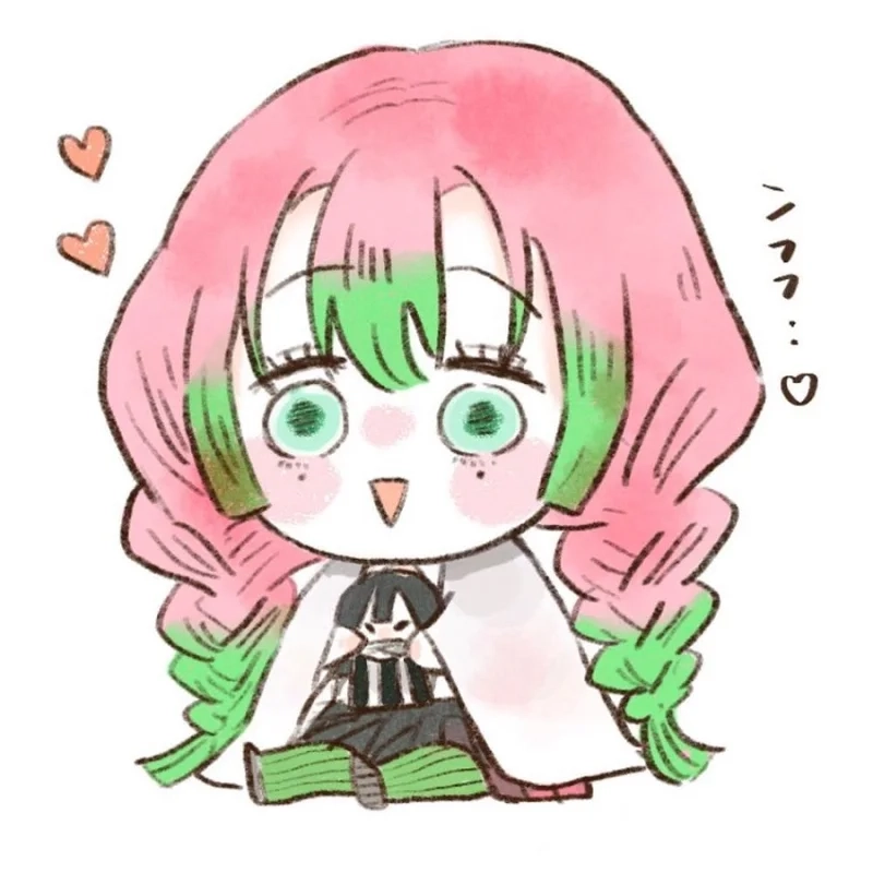 Trang trí mọi nơi với bộ chibi mitsuri sticker xinh xắn