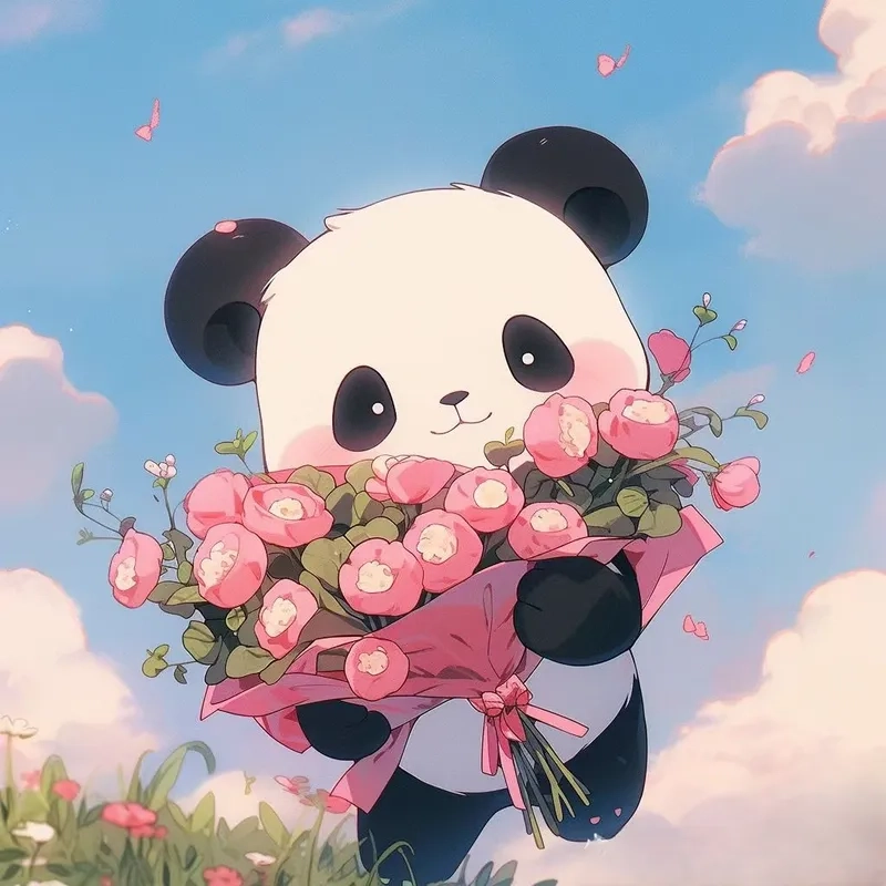 Trang trí máy với cute chibi panda wallpaper cực xịn
