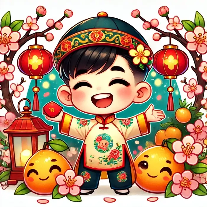 Cười ngất với bộ ảnh tết chibi cute độc đáo và sáng tạo