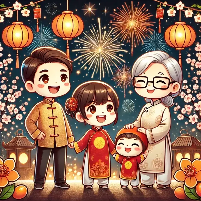Hào hứng cùng chibi đón tết đầy sắc xuân