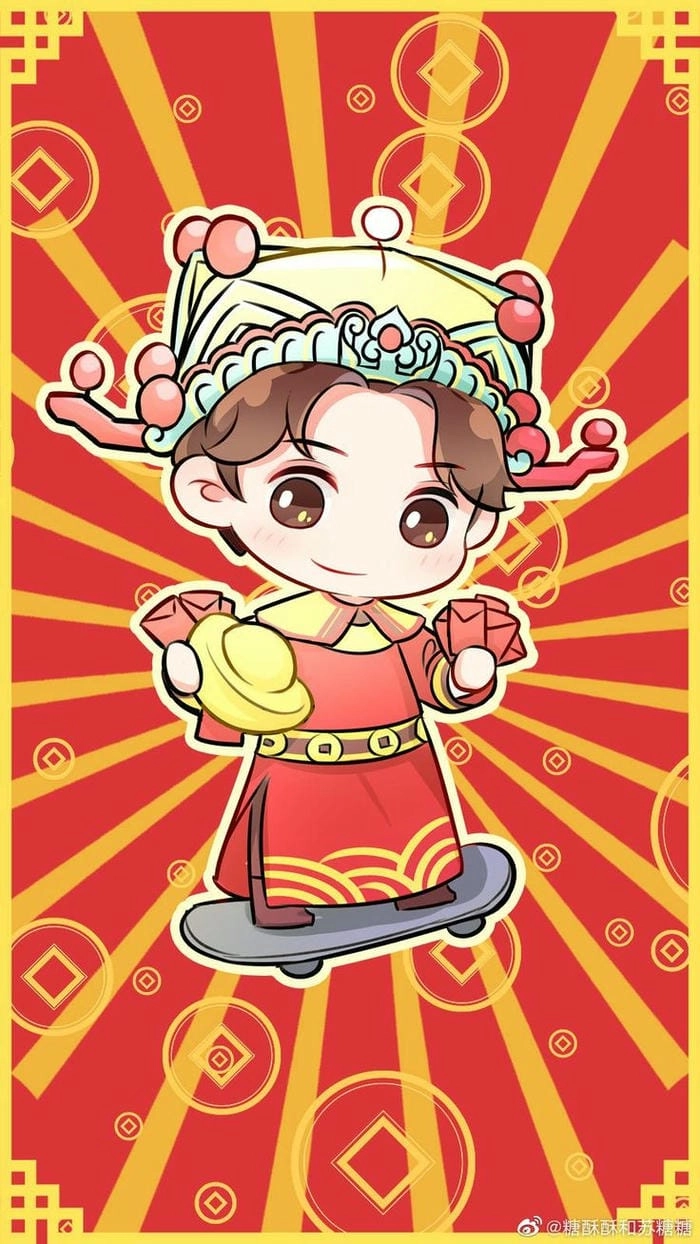 Lưu ngay ảnh tết cute chibi để gửi bạn bè dịp Tết