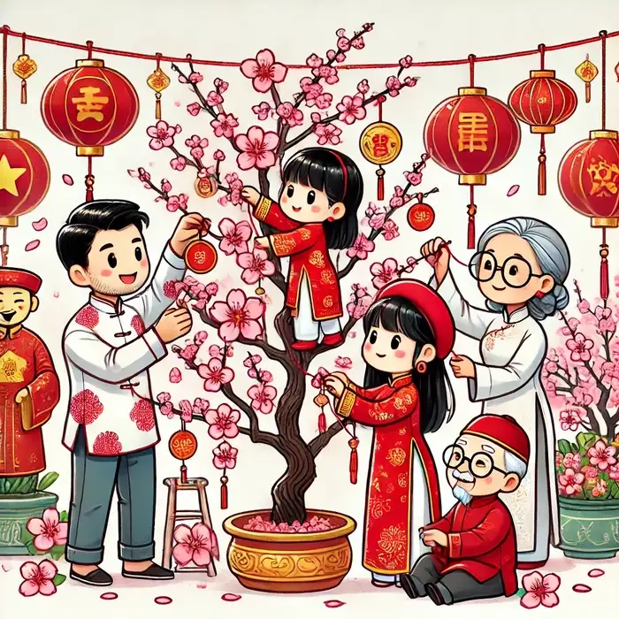 Ghép mặt cực vui với bộ chibi ghép mặt tết dành riêng Tết này