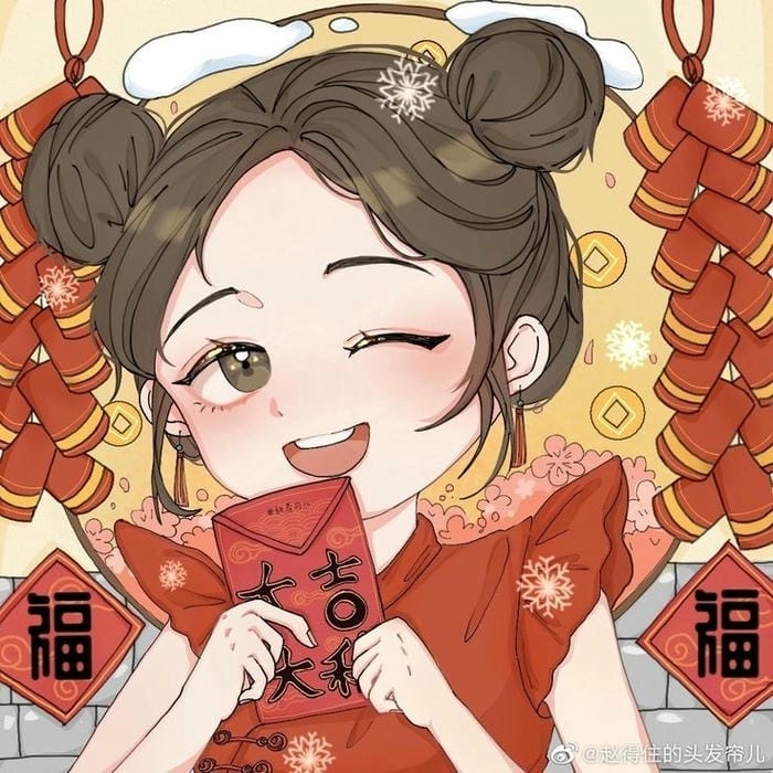 Ngọt ngào cùng anime chibi ngày tết cho mùa xuân ấm áp