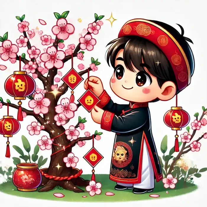 Gửi lời yêu thương với bộ chibi chúc tết cực dễ thương