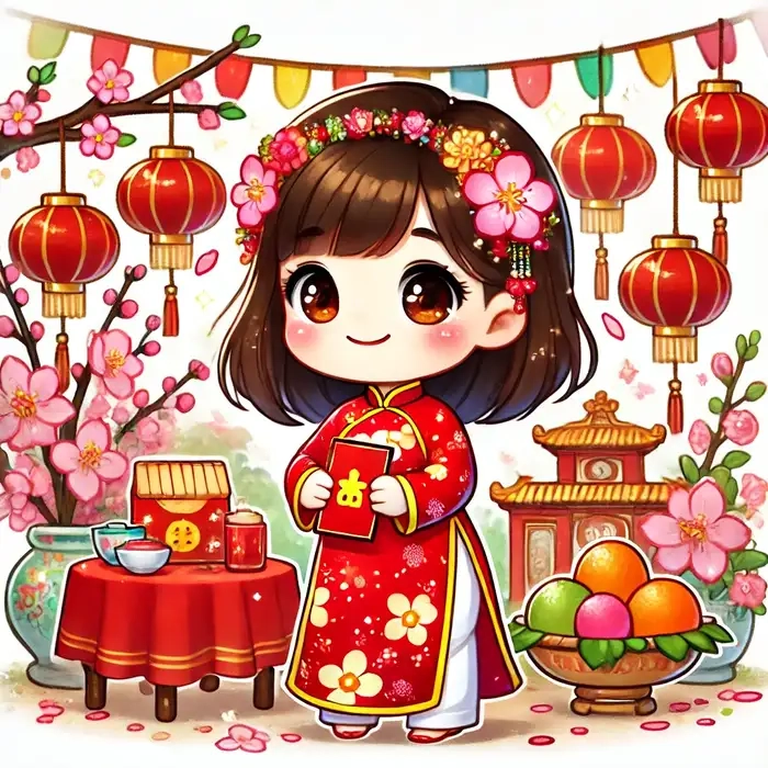 Bộ ảnh chibi tết cho bé siêu cưng bạn không thể bỏ lỡ