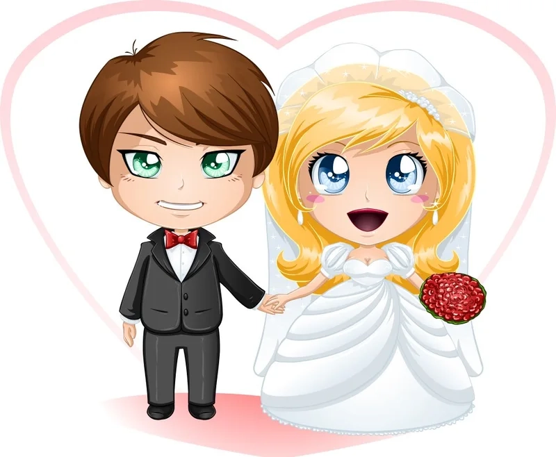 Đưa câu chuyện tình yêu vào chú cô dâu chú rể với phong cách chibi