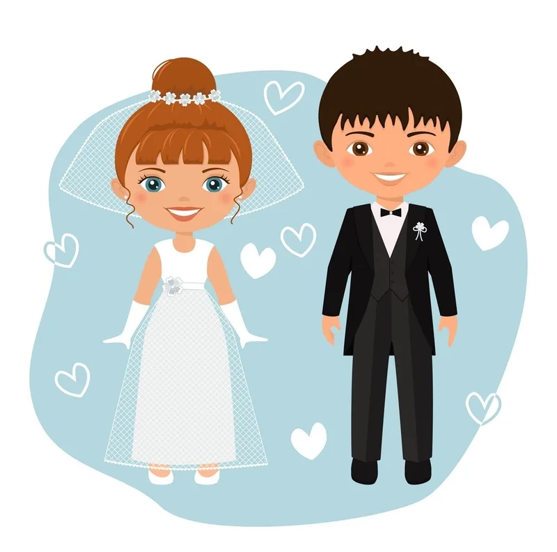 Chibi ghép mặt cô dâu chú rể tạo ảnh độc đáo cho ngày cưới