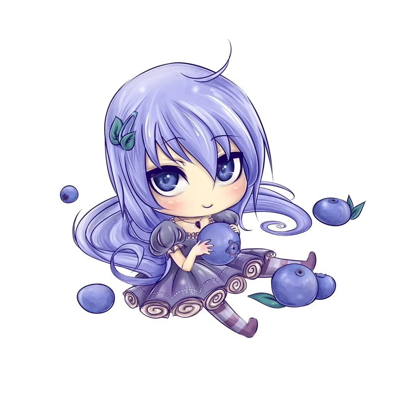 Hình chibi cô gái dễ thương phù hợp làm hình nền cho điện thoại