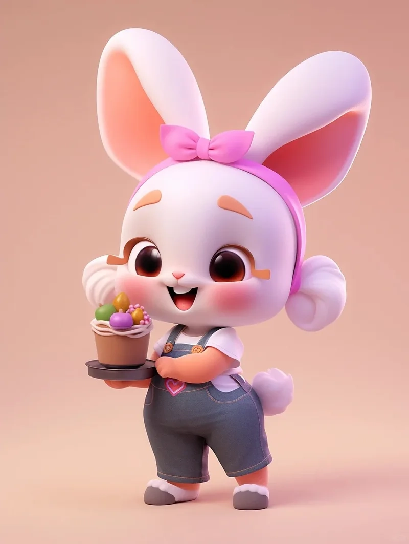 Tải ngay thỏ con dễ thương chibi làm sticker cực cool