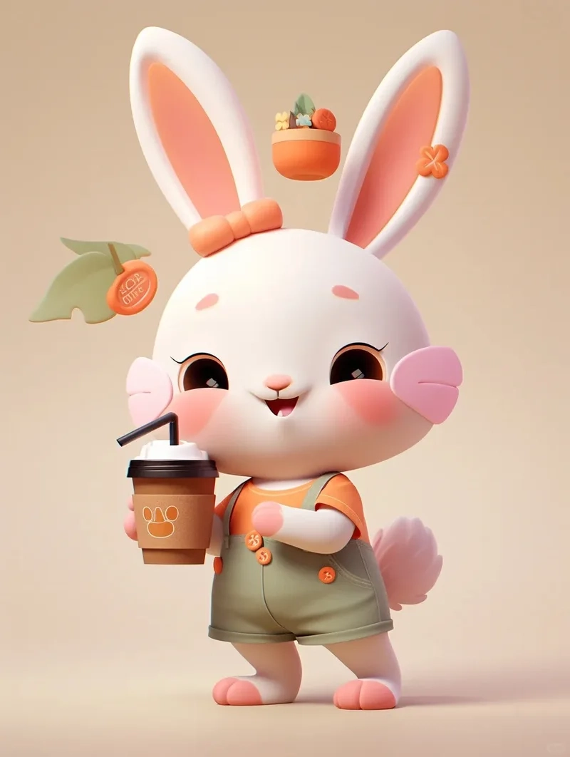 Không thể rời mắt với thỏ cute hình chibi cực kỳ đáng yêu