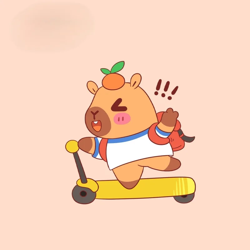 Lưu ngay avatar hình ảnh capybara cute chibi để tỏa sáng