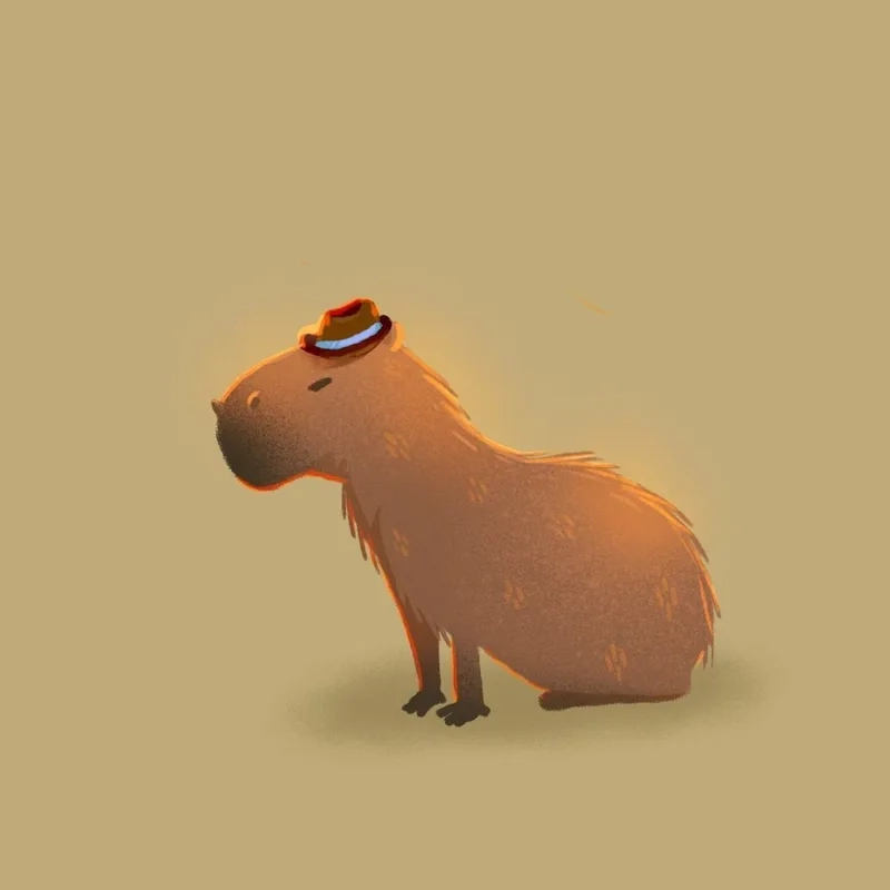 Cài thử hình nền điện thoại capybara cute chibi siêu dễ thương