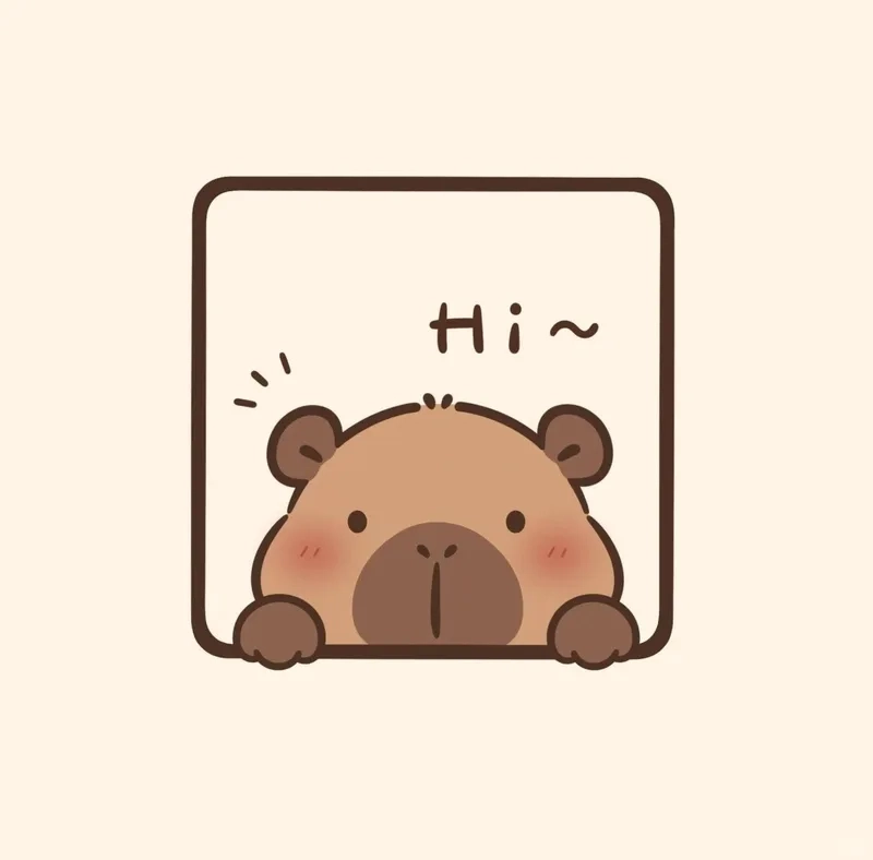 Đắm chìm trong chibi cute hình nền capybara vô tri
