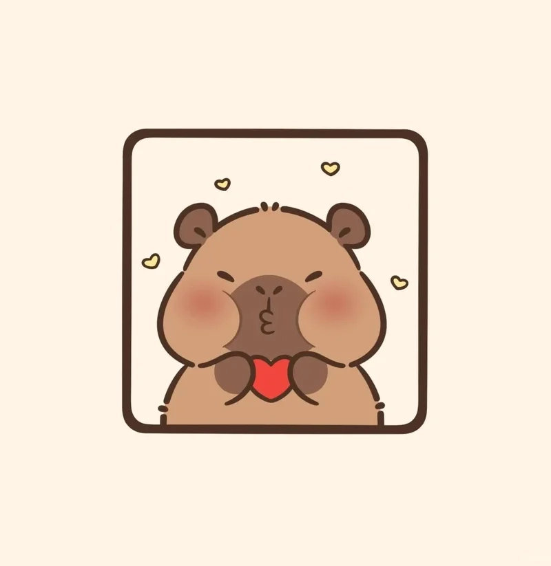 Đổi avatar với ảnh nền điện thoại ảnh nền điện thoại capybara chibi cute