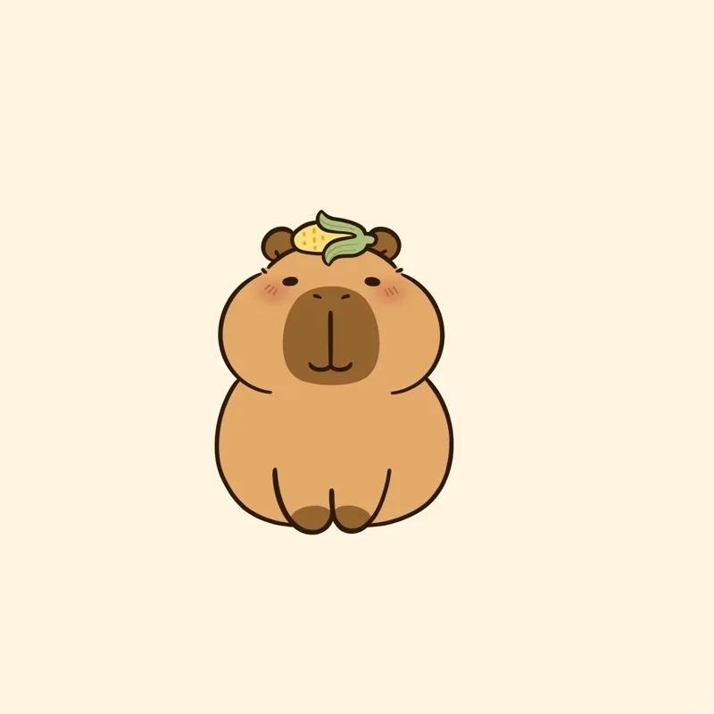 Tải về ngay hình nền chibi cute hình nền capybara cute chibi