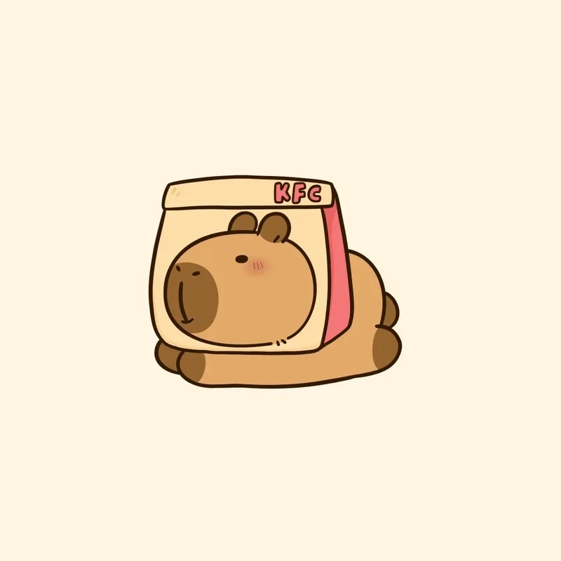 Cùng vẽ chibi hình vẽ capybara chibi cute đơn giản