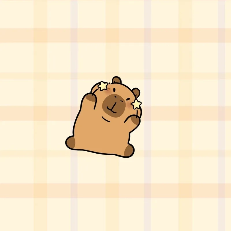 Đổi phong cách với avatar avatar hình capybara chibi