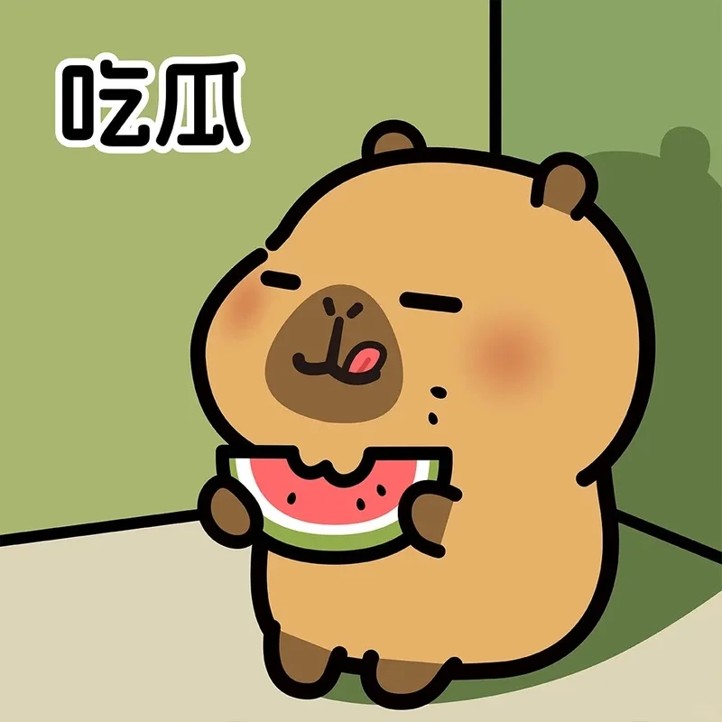 Cực xinh capybara chibi cute sticker đang chờ bạn