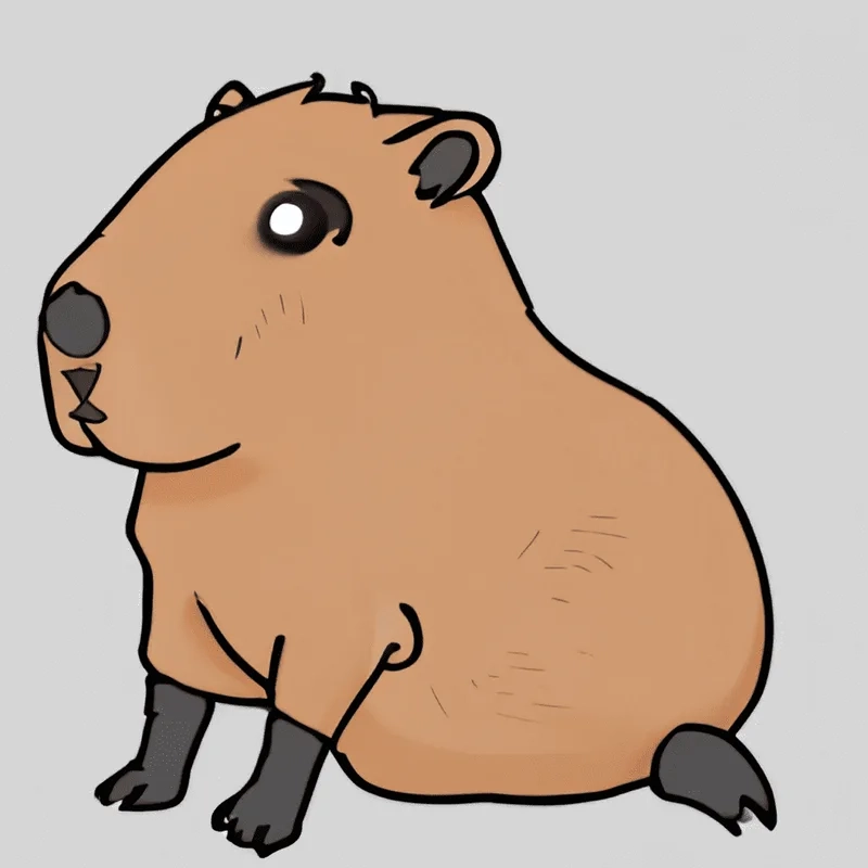 Cưng muốn xỉu với kawaii cute capybara chibi