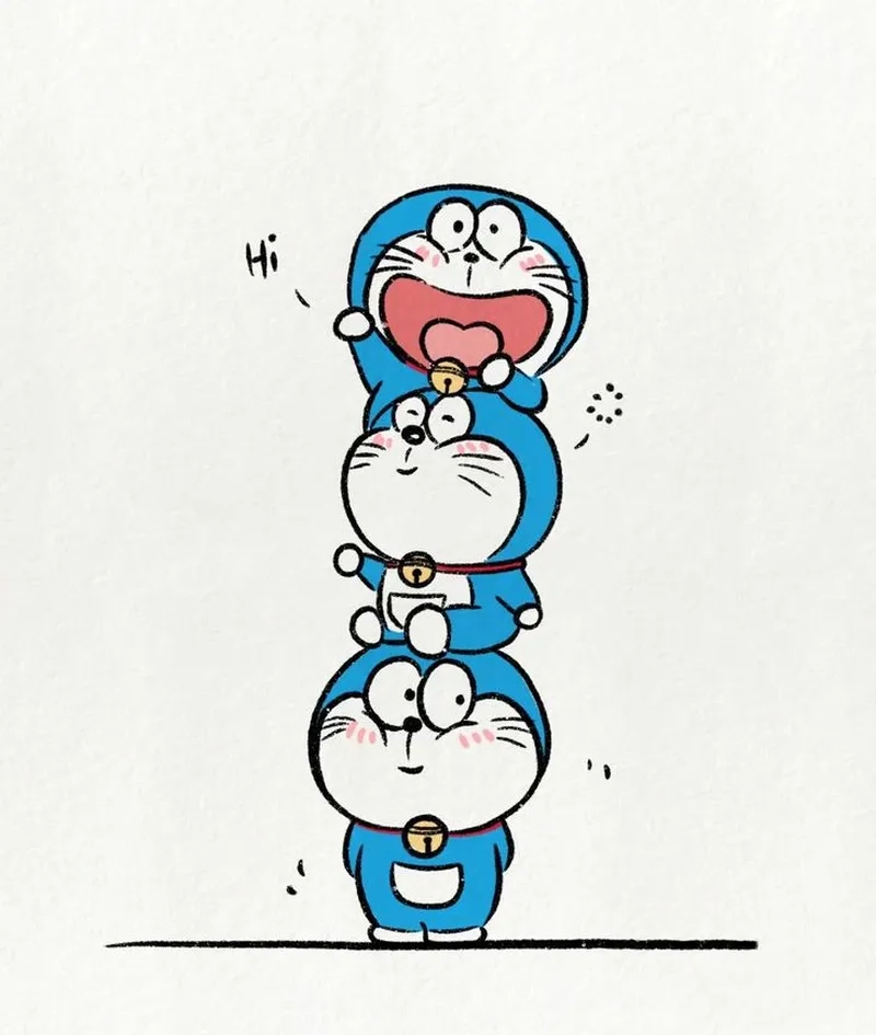 Cùng bé tập tô với loạt ảnh vẽ Doraemon đơn giản và đẹp mắt