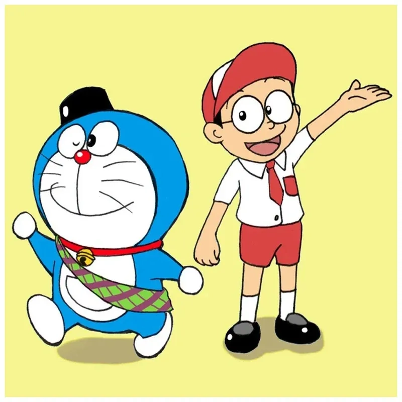 Hinh to doremon rõ nét dùng để in hay làm poster