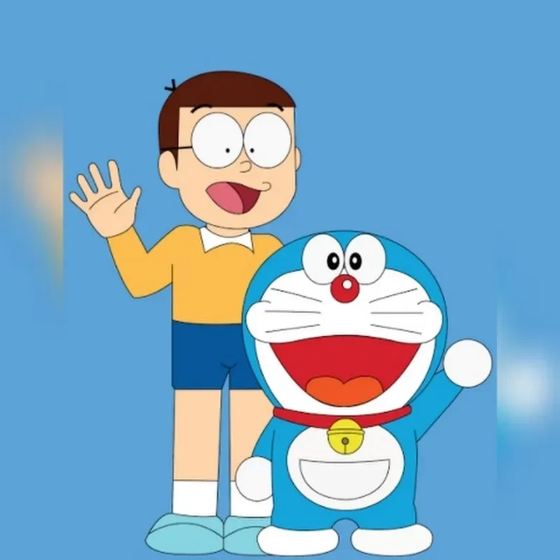 Hình ảnh con doremon ngộ nghĩnh và gần gũi với tuổi thơ