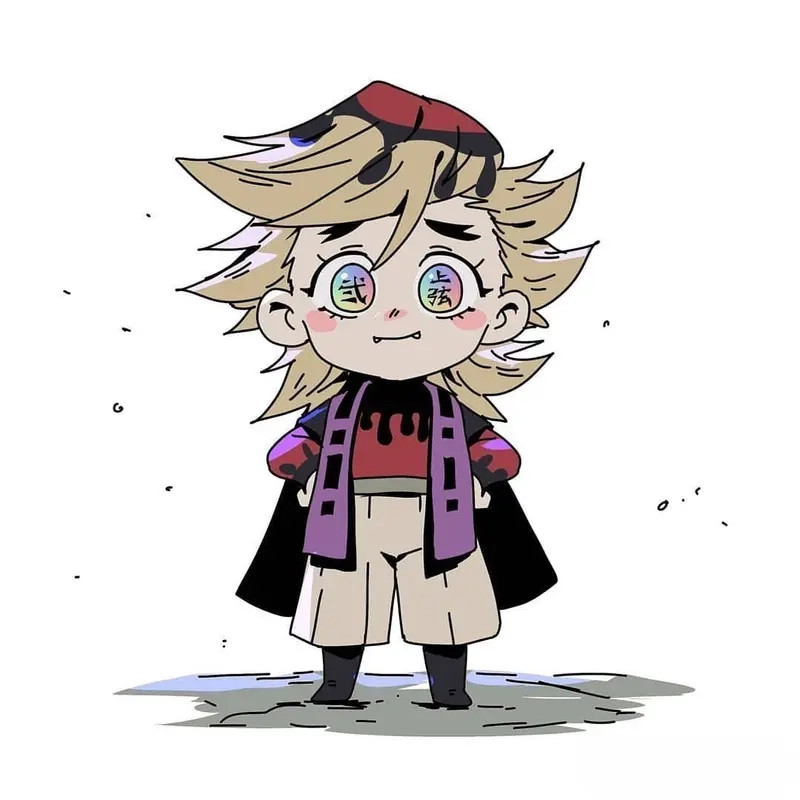 Ngắm nhìn douma akaza chibi cute cực đáng yêu