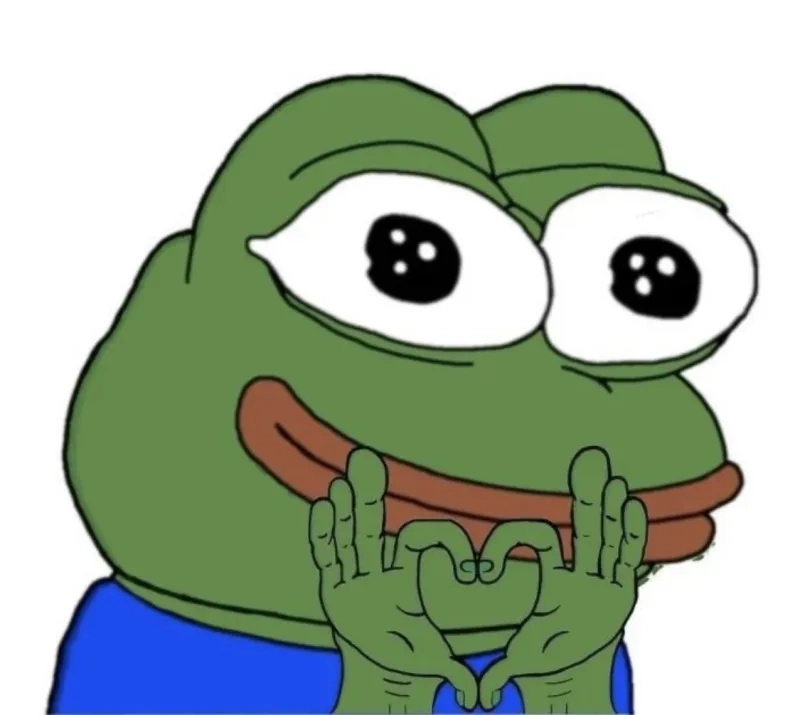 Meme ếch xanh pepe, biểu cảm phong phú, hài hước