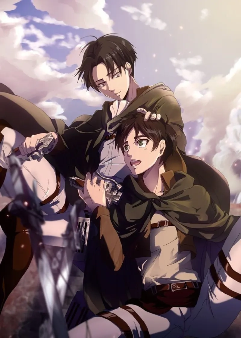 Những khoảnh khắc kịch tính giữa Levi x Eren manga khiến fan không thể rời mắt