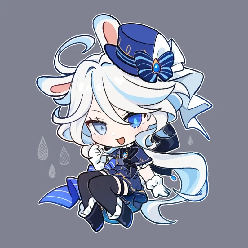 Furina chibi cute sẽ khiến bạn yêu thích ngay từ cái nhìn đầu tiên