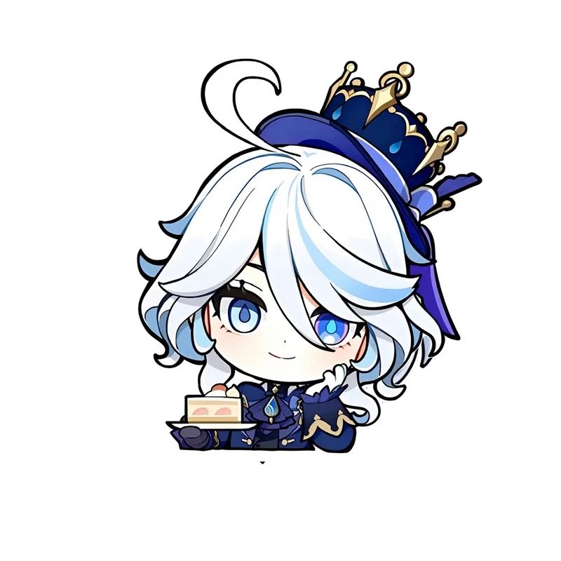 Furina chibi emoji mang đến những biểu cảm dễ thương và vui nhộn