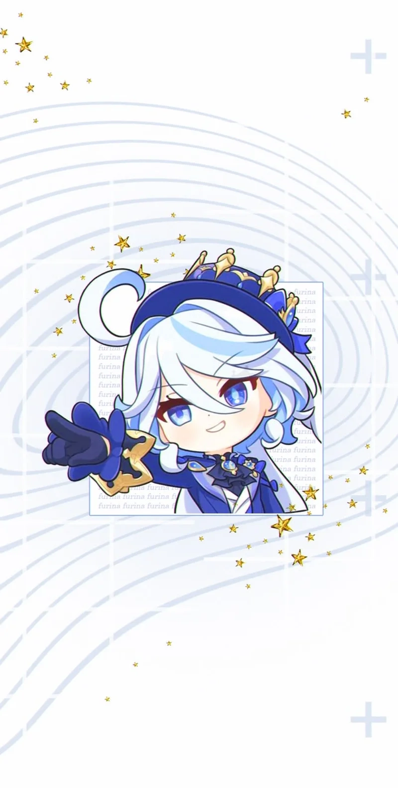 Furina chibi genshin trong phong cách cực kỳ dễ thương và bắt mắt