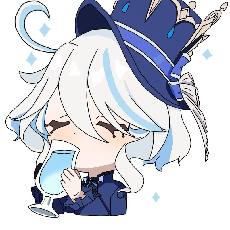 Furina chibi png transparent dễ dàng sử dụng cho mọi dự án sáng tạo