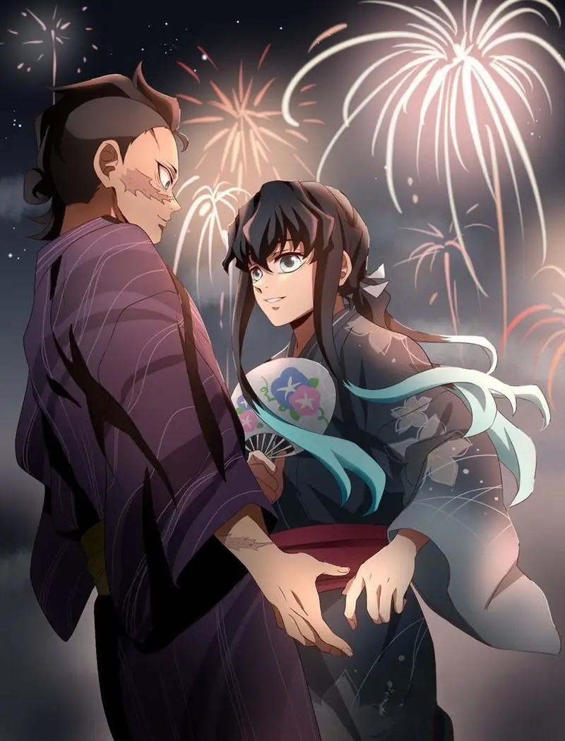 Muichirou x Genya luôn là cặp đôi được yêu thích trong cộng đồng fan Demon Slayer