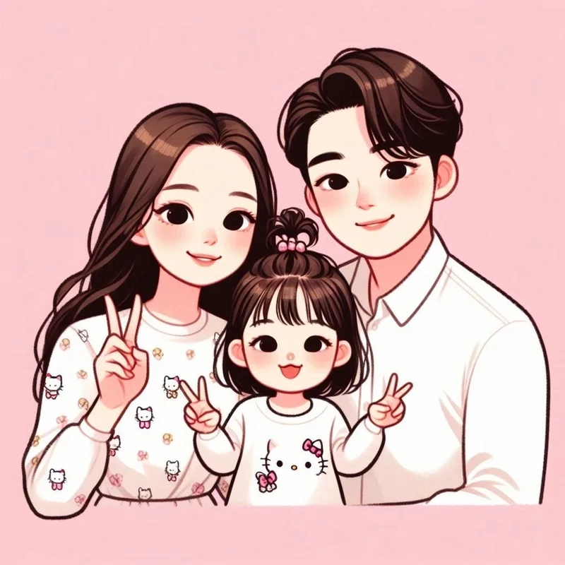 Thử ngay hiệu ứng ghép ảnh gia đình chibi siêu đáng yêu