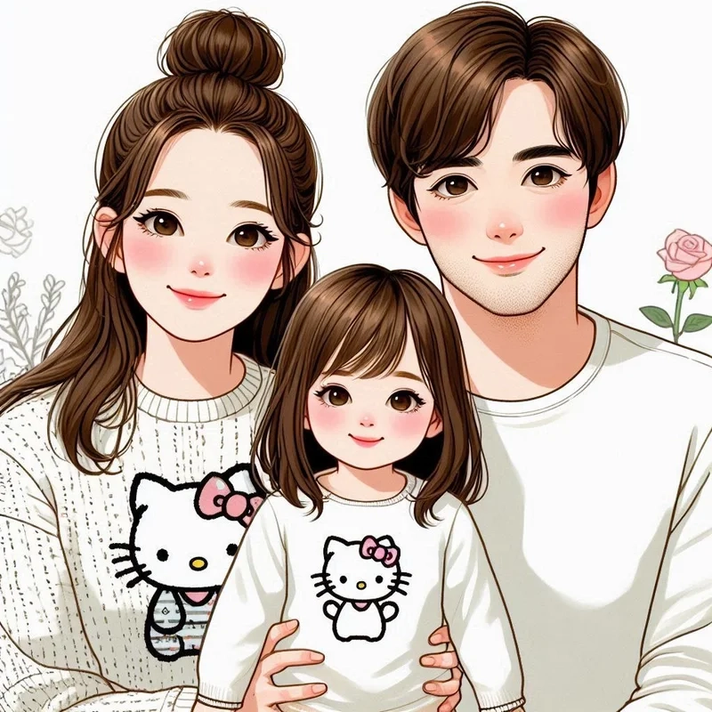 Biến khoảnh khắc thường ngày thành hình vẽ gia đình chibi