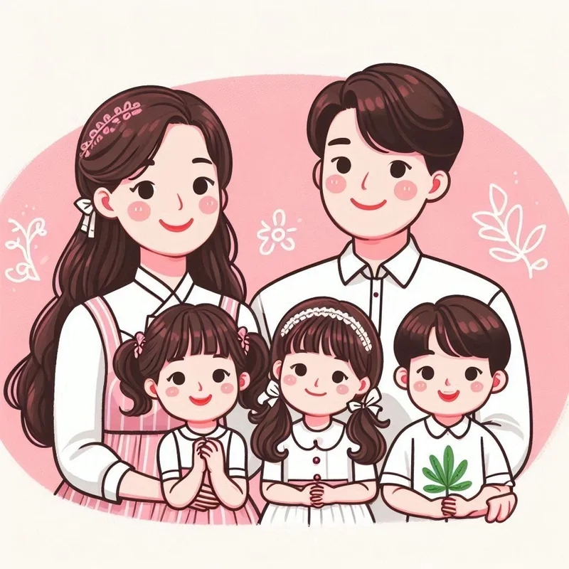 Cuốn hút mọi ánh nhìn với tranh vẽ gia đình chibi