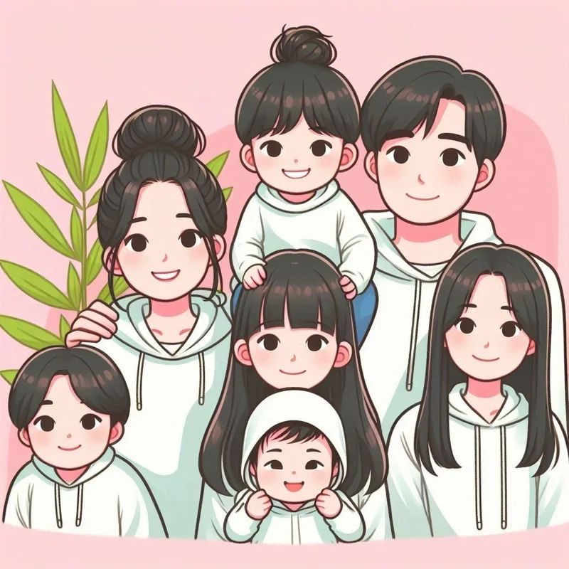 Cả nhà cực chất với avatar gia đình chibi siêu ngầu