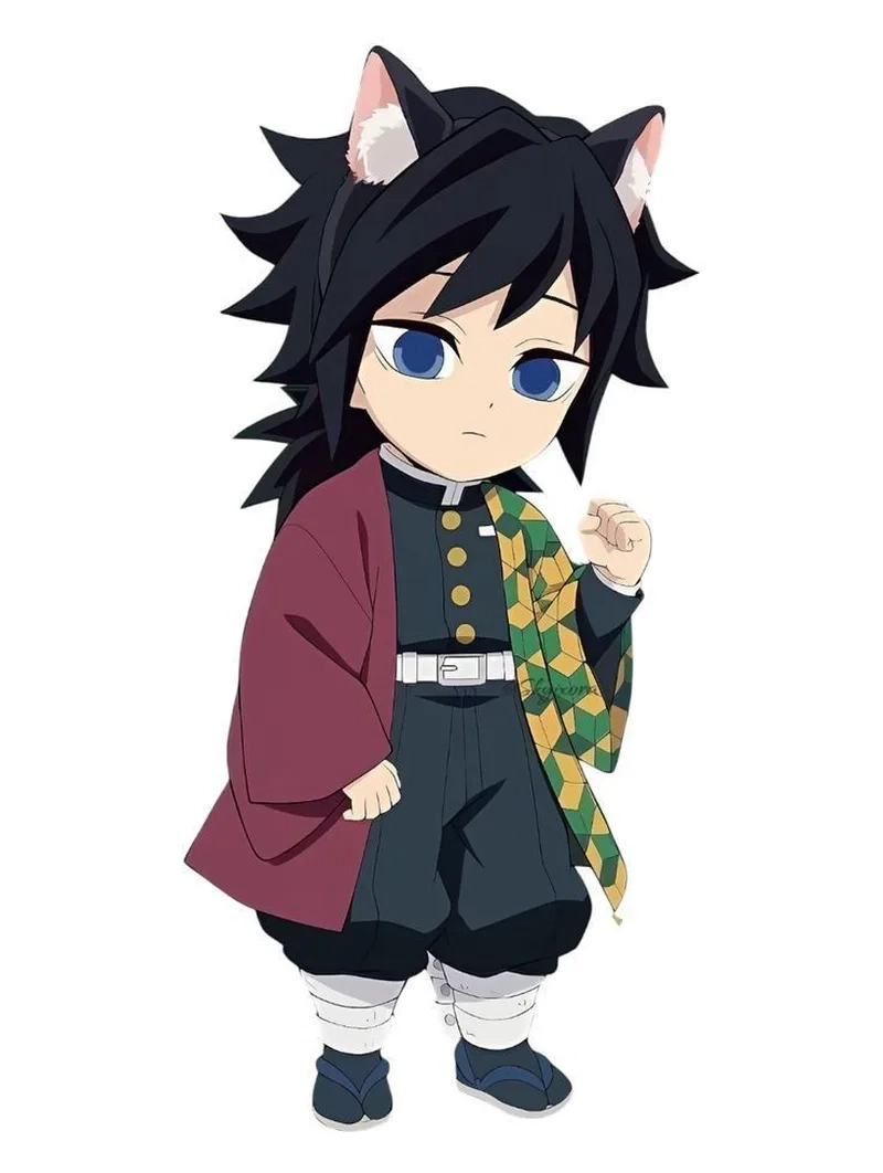 Bộ ảnh Tomioka Giyuu chibi siêu dễ thương khiến bạn tan chảy
