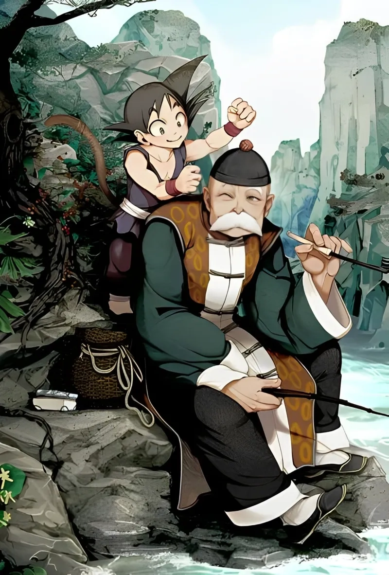 Gohan Grandpa là người thầy đáng kính trong cuộc đời của Gohan