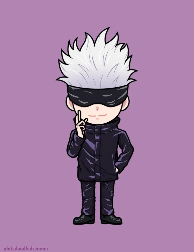 Mê hoặc bởi cute gojo chibi face thần thái